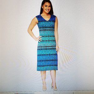 Isaac Mizrahi Snake Print Ombre Dress